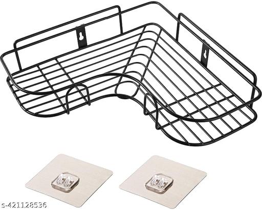  (Pack of 2 Multi-Purpose Corner Shelf for Bathroom and Kitchen - Self-Adhesive Bathroom Shelf, Space-Saving Corner Shelf for Kitchen, Washroom Organiser Durable - Fluxx Kart
