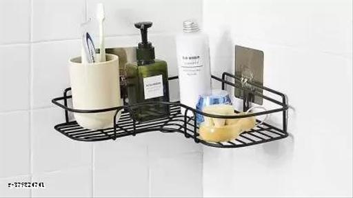 2 pis combo of the Self-Adhesive Metal Bathroom Corner Rack Storage Shelves Bathroom Shelf/Shelves Corner - Fluxx Kart