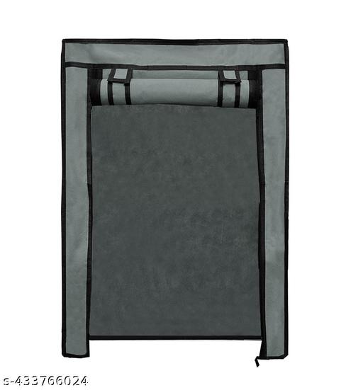 Portable Foldable Shoe stand Non Woven Zipper Fabric Cover (Grey) - Fluxx Kart
