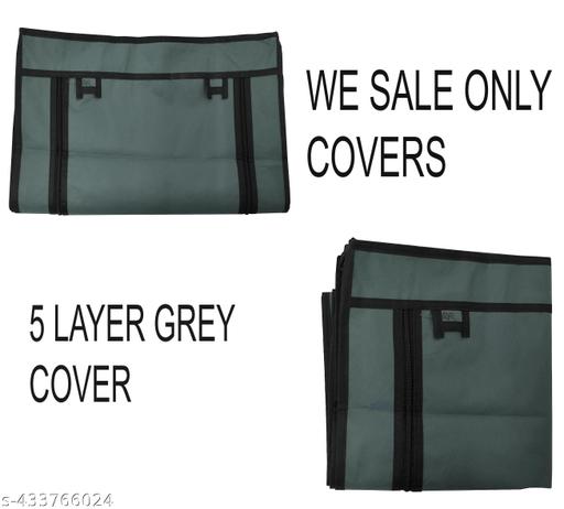 Portable Foldable Shoe stand Non Woven Zipper Fabric Cover (Grey) - Fluxx Kart