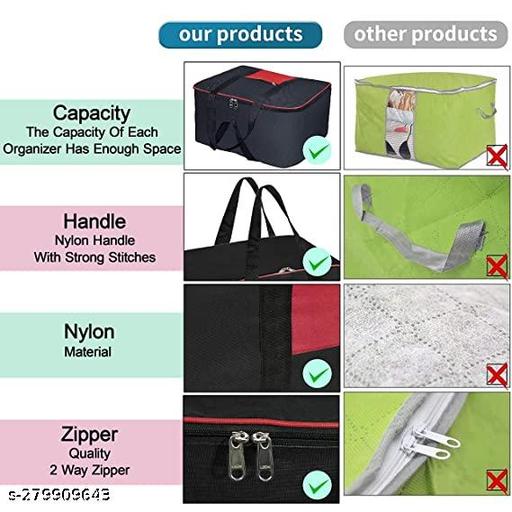 Tiarakrafts Big Size UnderBed Storage Bag And Blanket Cover  - Fluxx Kart