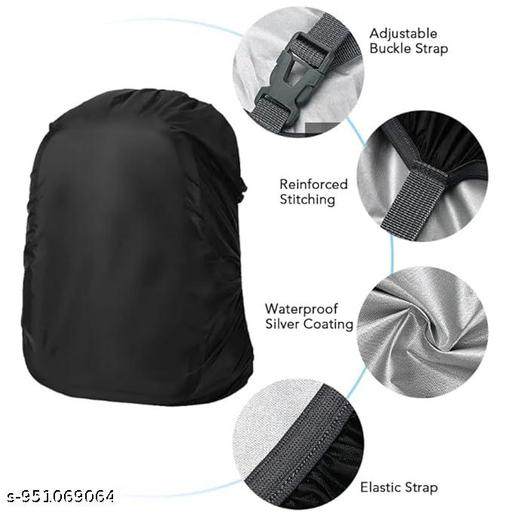 Rain Cover for Bag Waterproof Dustproof Protector Elastic Adjustable for Trekking, Laptop, School, College, Office Bag Upto 35Ltr Rain Cover Backpack with Pouch - Fluxx Kart