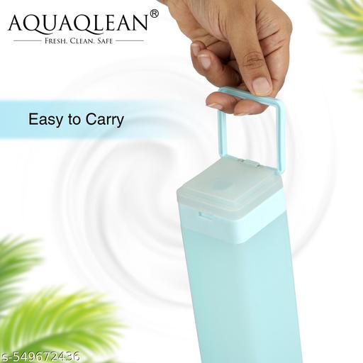FROSLY 1000ml Square Water Bottle | India’s 1st Frosty Flip Cap Bottle with Handle | Lightweight, Leak-Proof, Reusable Plastic | 100% Food Grade | Trendy Pastel Colors for Gym, Office, College, Sports (6pcs, Pastel) - Fluxx Kart