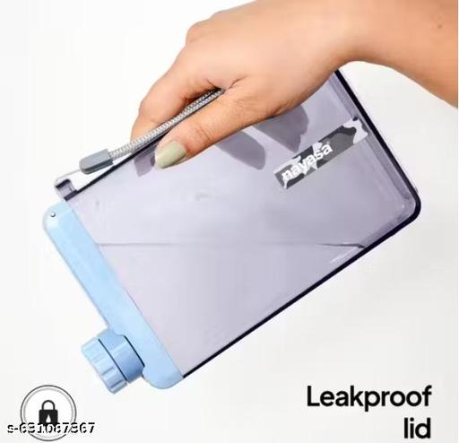 450 ml Zelda Blue Flat Notebook Bottle | Stylish Slim Design & BPA-Free Plastic - Fluxx Kart