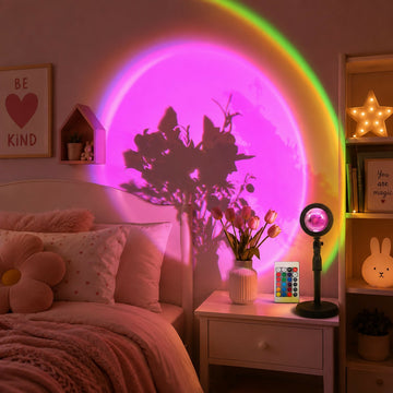Sunset Lamp 16 Color RGB Projection Light with Remote & Adjustable Stand - FRK Products 
