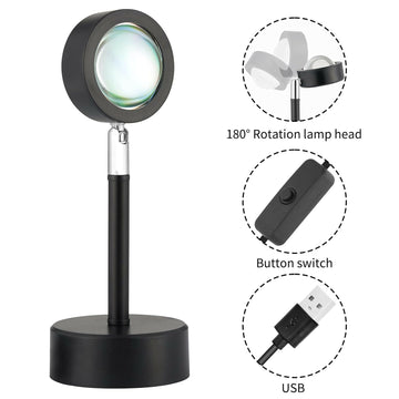 Sunset Lamp 16 Color RGB Projection Light with Remote & Adjustable Stand - FRK Products 