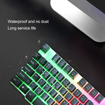 Colorful Backlit Keyboard Mouse Set – Ergonomic Wired Combo | Wiregenix - FRK Products 