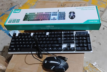 Colorful Backlit Keyboard Mouse Set – Ergonomic Wired Combo | Wiregenix - FRK Products 