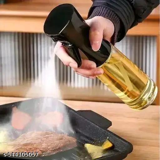 200ml Glass Oil Dispenser Spray Bottle, Refillable Food Grade Oil Vinegar Sprayer Bottles for Kitchen, Air Fryer, Salad, Baking, Grilling, Frying (Pack of 1) - FRK Products 