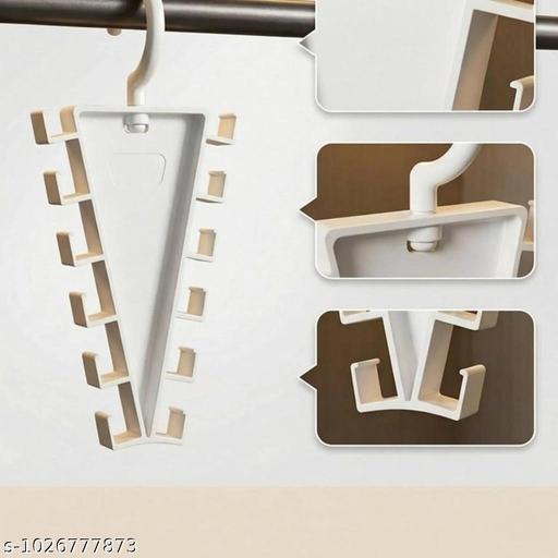 Triangle 12 Hook Clothes Hanger Organizer | Space Saving Wardrobe Hanger for Scarves, Belts & Accessories (Pack of 2) - FRK Products 
