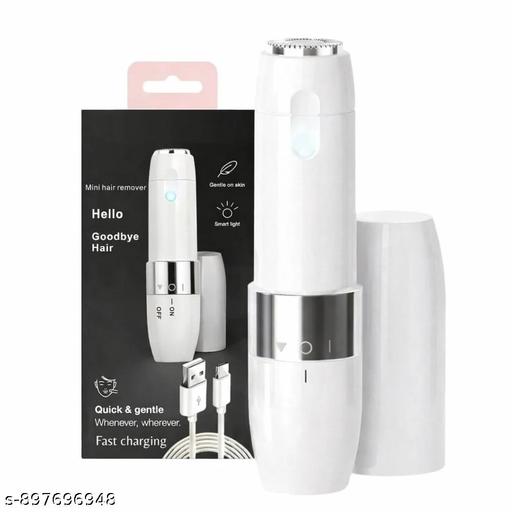 Epilator Face Mini Hair Remover, Electric Facial Hair Remover for Women, Quick, Instant, Gentle, Painless, Smooth Skin, Glow On-The-Go, with Smartlight, for Upper Lips, Chin, Cheeks, Peach Fuzz Epilator (White) - FRK Products 