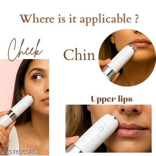 Epilator Face Mini Hair Remover, Electric Facial Hair Remover for Women, Quick, Instant, Gentle, Painless, Smooth Skin, Glow On-The-Go, with Smartlight, for Upper Lips, Chin, Cheeks, Peach Fuzz Epilator (White) - FRK Products 