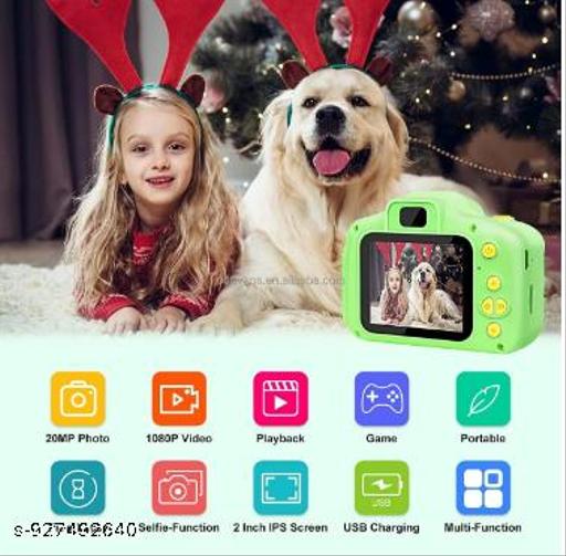 Kids Digital Toy Camera for Boys & Girls | Mini HD Camera with Video Recording, Games & Rechargeable Battery | Birthday Gift for Children | Cute Cartoon Design - Gadgetztore