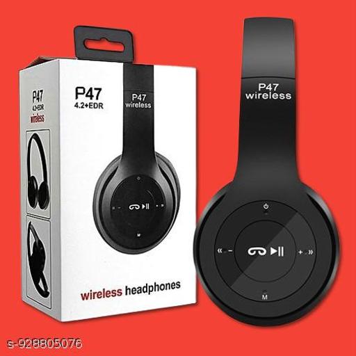 P47 Wireless Bluetooth Headphones 5.0+EDR with Vol Control, HD Sound Bass, Mic. Bluetooth & Wireless Headphones (Multicolore)