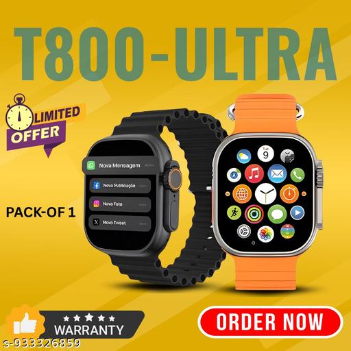 TOP QUALITY pro ultra watch with beautiful strap bluetooth calling smart touch display with fitness & outdoor health & medical tracker unique ui interctions ( orange ) - Gadgetztore