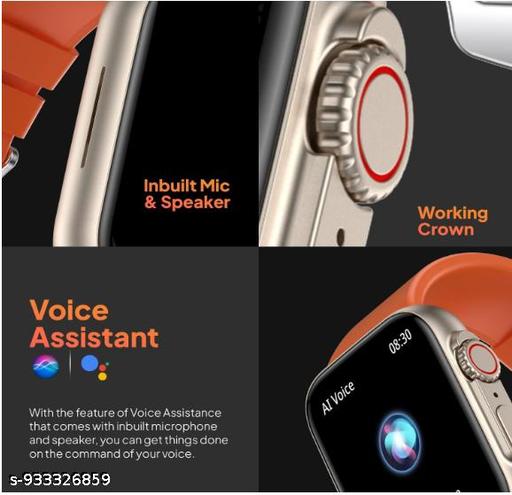 TOP QUALITY pro ultra watch with beautiful strap bluetooth calling smart touch display with fitness & outdoor health & medical tracker unique ui interctions ( orange ) - Gadgetztore