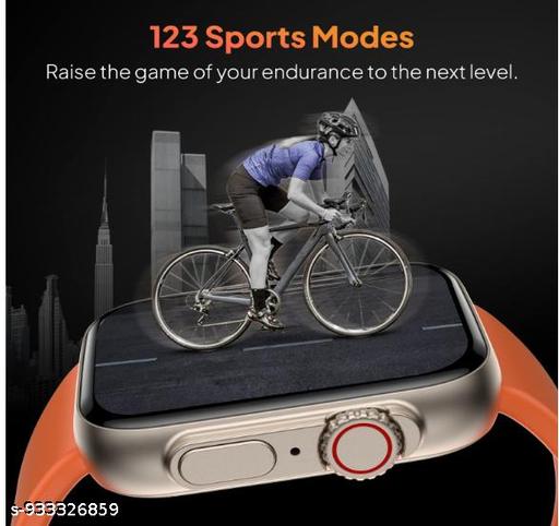 TOP QUALITY pro ultra watch with beautiful strap bluetooth calling smart touch display with fitness & outdoor health & medical tracker unique ui interctions ( orange ) - Gadgetztore