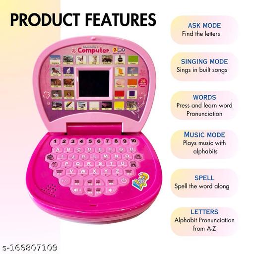 NILKANTHARNI  Educational Computer ABC and 123 Learning Kids Laptop with LED Display and Music  - Gadgetztore