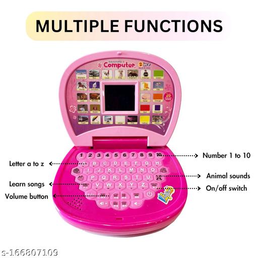 NILKANTHARNI  Educational Computer ABC and 123 Learning Kids Laptop with LED Display and Music  - Gadgetztore