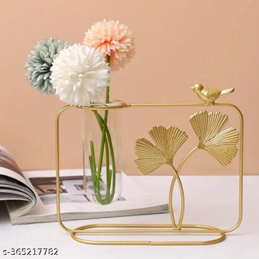 New Innovative Handicraft Propogation Station With Metal Fame Testtube Glass Item Vase For Flower Gift Home Decor Bedroom Office Corner Living Room Decoration Living Room Decor - Gadgetztore