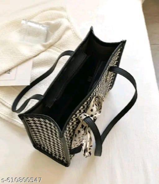 houndstooth black tote - Gagan Elite