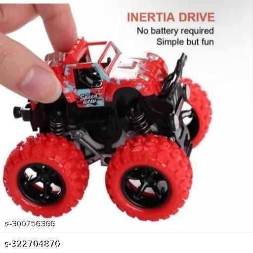 PACK OF 2 PCS Monster Truck Friction Powered Cars Toys, 360 Degree Stunt 4wd Cars Push go Truck for Toddlers Kids Gift - Gagan Elite