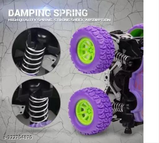 PACK OF 2 PCS Monster Truck Friction Powered Cars Toys, 360 Degree Stunt 4wd Cars Push go Truck for Toddlers Kids Gift - Gagan Elite