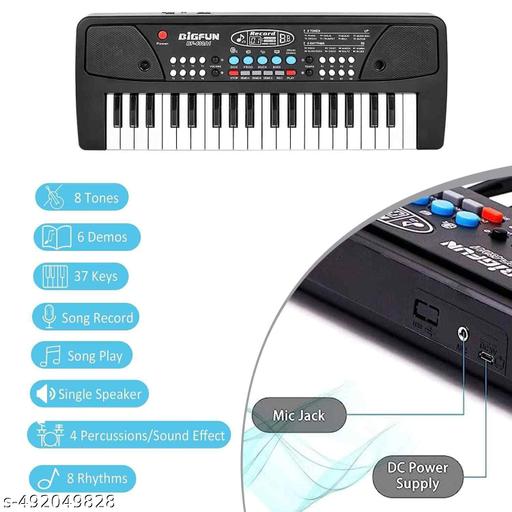 37 Key BIGFUN Piano Keyboard With DC Power Option, Recording And Mic, Electronic Piano Keyboard Multi-Function Portable Piano Keyboard Analog Portable Keyboard - Gagan Elite