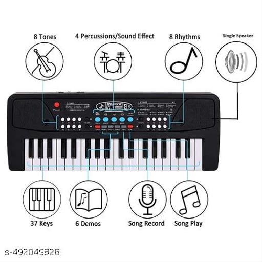 37 Key BIGFUN Piano Keyboard With DC Power Option, Recording And Mic, Electronic Piano Keyboard Multi-Function Portable Piano Keyboard Analog Portable Keyboard - Gagan Elite