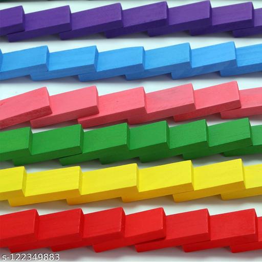 JMV 60 PCS Wooden Dominos Blocks Set, Kids Game Educational Play Toy, Domino Racing Toy Game  (Multicolor) - Gagan Elite