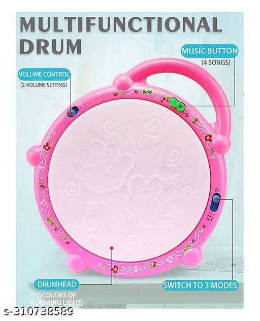 NILKANTHVARNI flash drum -pink yellow - Gagan Elite