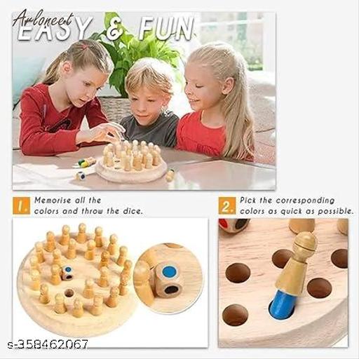 Educational Fun for Kids: Wooden Memory Chess Teaches Strategy with Play - Gagan Elite