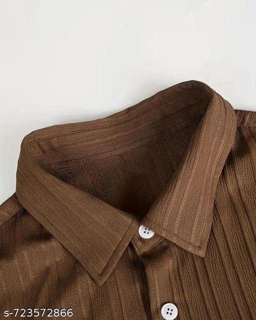 Men's Brown Relax Fit Top Bottom Set - Gagan Elite
