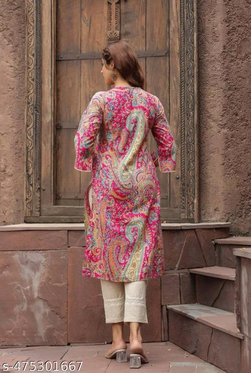 PINK LACE DESIGNER KURTA - Gagan Elite