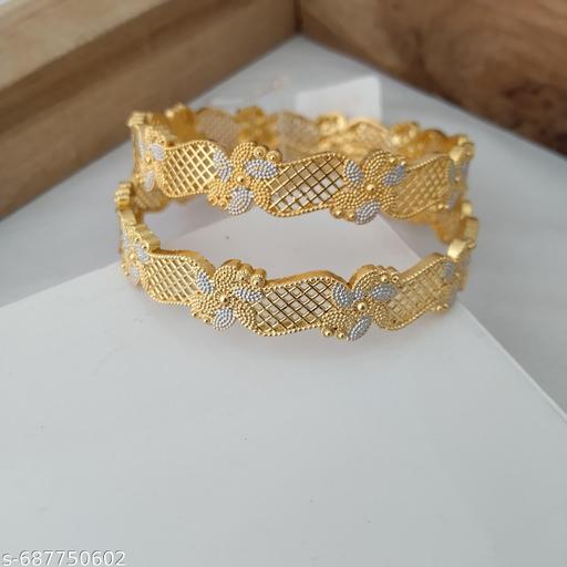 Flower Antique Design Bangles For Women And Girls  - Gagan Elite