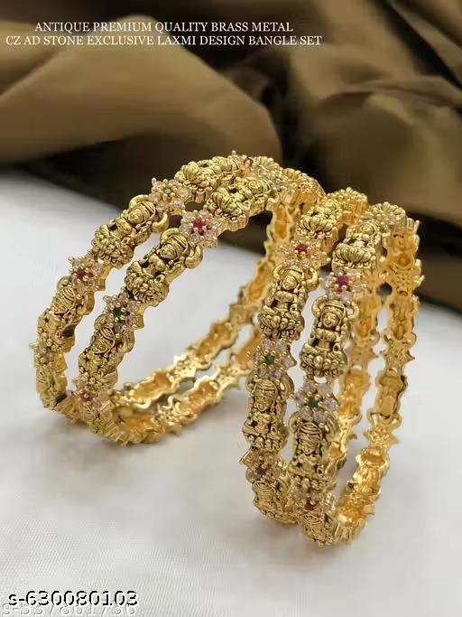 PREMIUM QUALITY MATTE FINISH AD STONE BANGLES - Gagan Elite