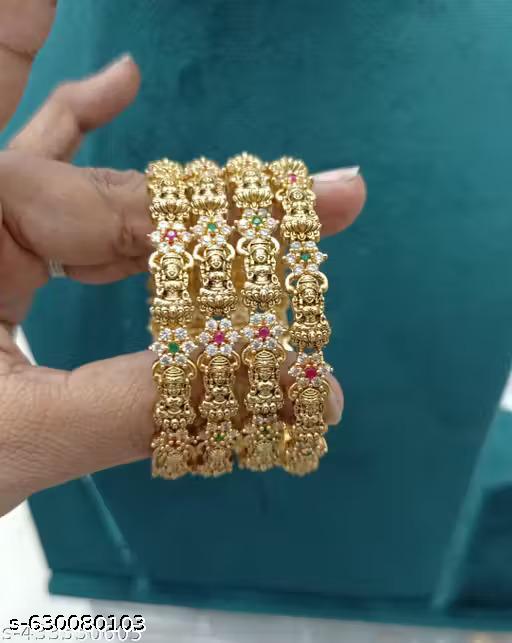 PREMIUM QUALITY MATTE FINISH AD STONE BANGLES - Gagan Elite