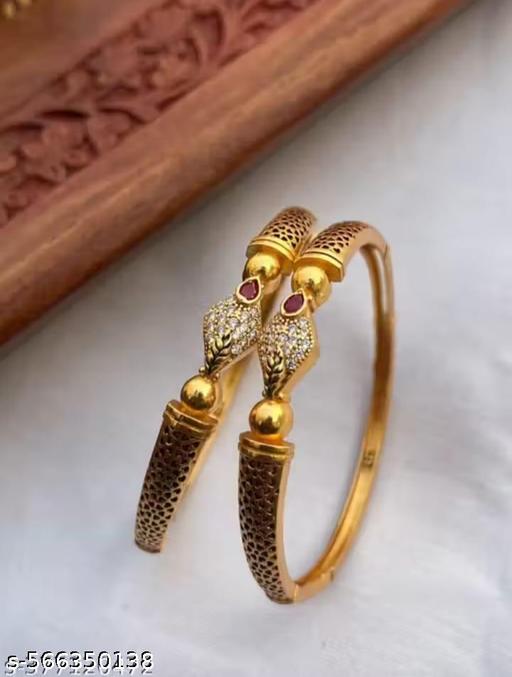 NEW TREDITIONAL BANGLES WITH BEST GOLD & AMERICAN DAIMOND - Gagan Elite