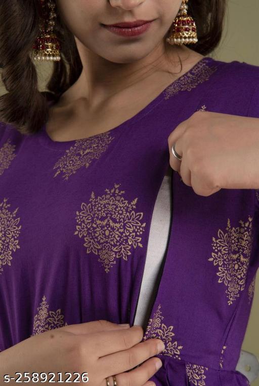 Letest Sensational Feeding Kurtis & Kurta Sets And Stylish Anarkali Maternity kurti & gown  - Gagan Elite