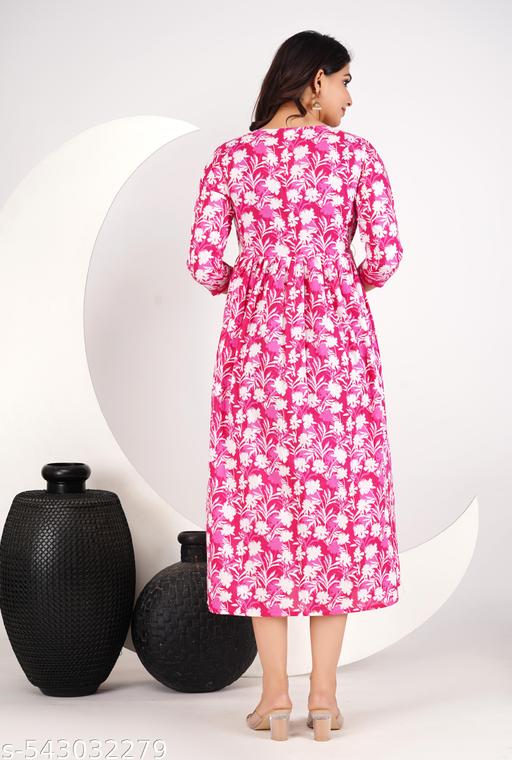 Women Peosin Maternity Feeding Kurti/Dress - Gagan Elite