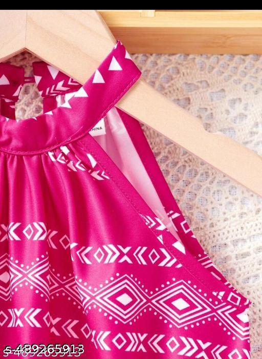 Baby Girl Summer Cute Geometric Print Camisole & Elastic Waist Pants 2pcs Set - Gagan Elite