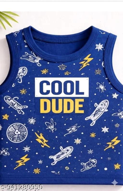 new kid,s cool Dude stylish boys printed sleeveless T-shirt & shorts set - Gagan Elite