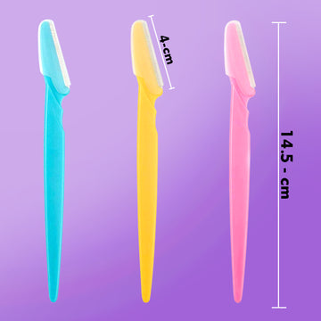 Eyebrow & Facial Hair Remover Razor - 3 Pack for Women & Men - Gagan Elite