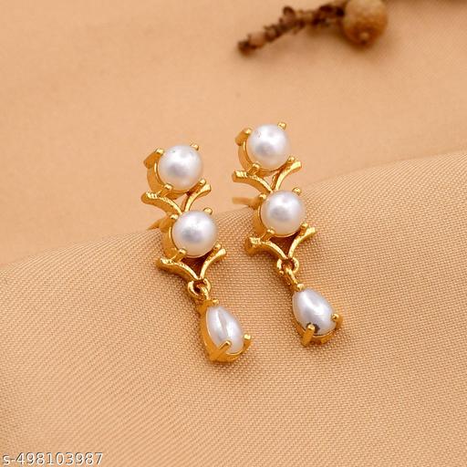 CZ Pearl Single Line Necklace Set - Gagan Elite