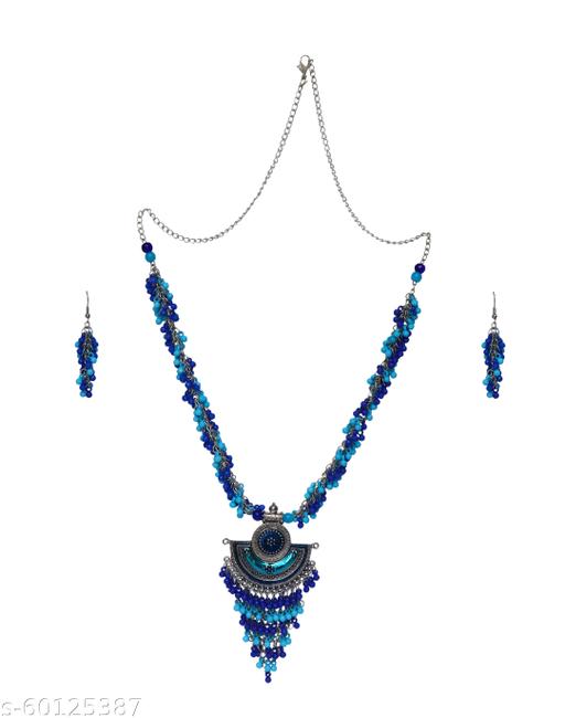 Plastic Jewel Set (Blue) - Gagan Elite