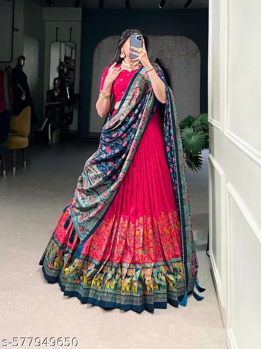 Dola Silk Foil Printed Lehengha choli with Amazing Dupatta - Gagan Elite