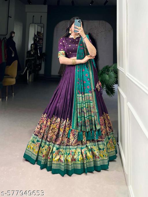 Dola Silk Foil Printed Lehengha choli with Amazing Dupatta - Gagan Elite