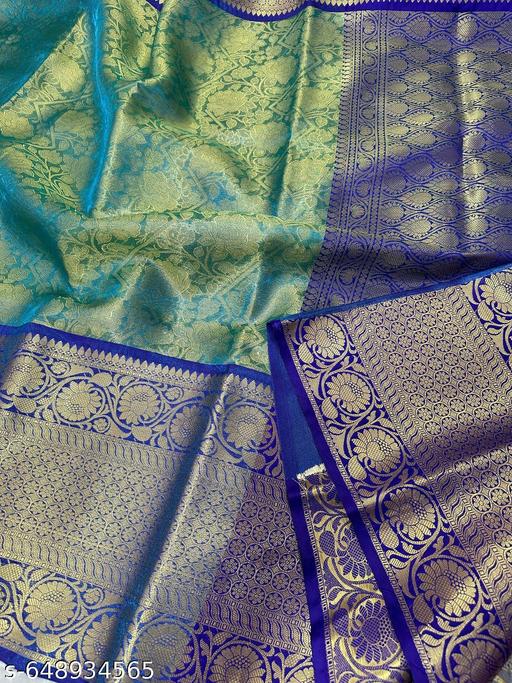 Kanjiwaram tissue soft silk saree very beautifull saree  - Gagan Elite