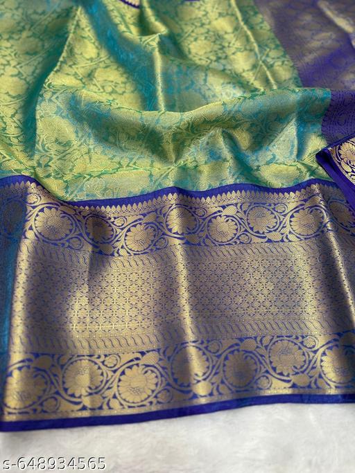 Kanjiwaram tissue soft silk saree very beautifull saree  - Gagan Elite