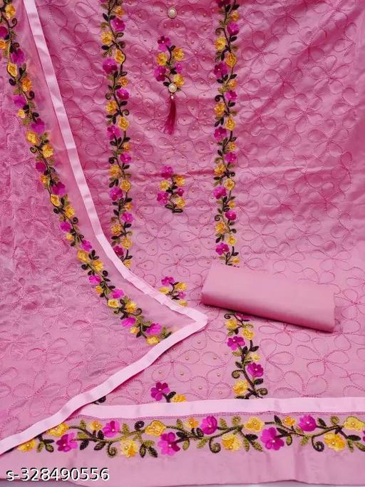 Cotton Suit Dress Material,Unstitched Cotton Blend Kurta,Churidar Material - Gagan Elite